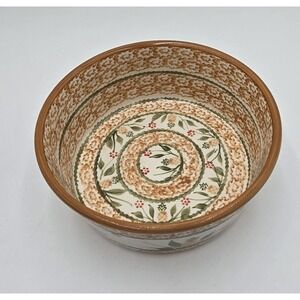 Temp-Tations OLD WORLD Hospitality Floral Pineapple Round 1.5 qt Baking Dish